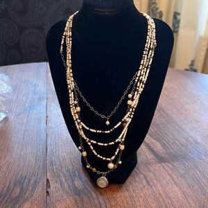 Retired Silpada Multi Strand Pearl/Bead Necklace